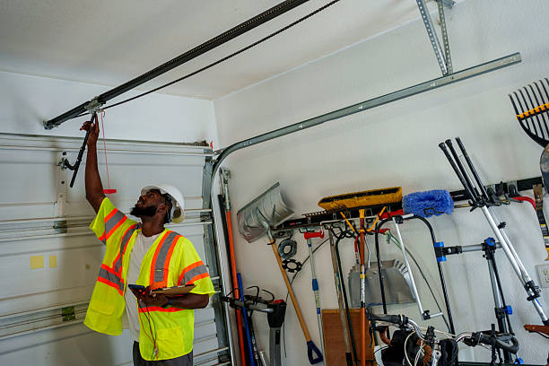 Professional Garage Door Panel Replacement technician working in Lubbock County County, TX